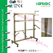 metal hanging clothes display racks with 6 arms